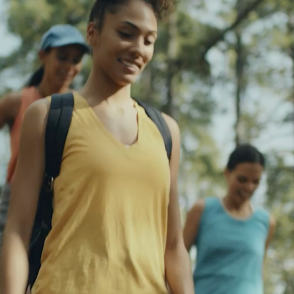 Girls hiking